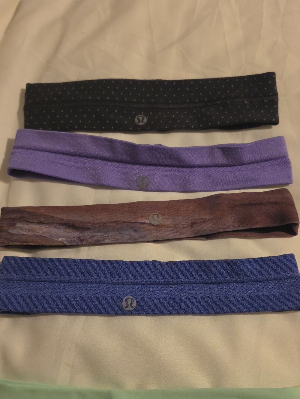 lululemon athletica Purple and Blue Performance Headbands - Set of 4